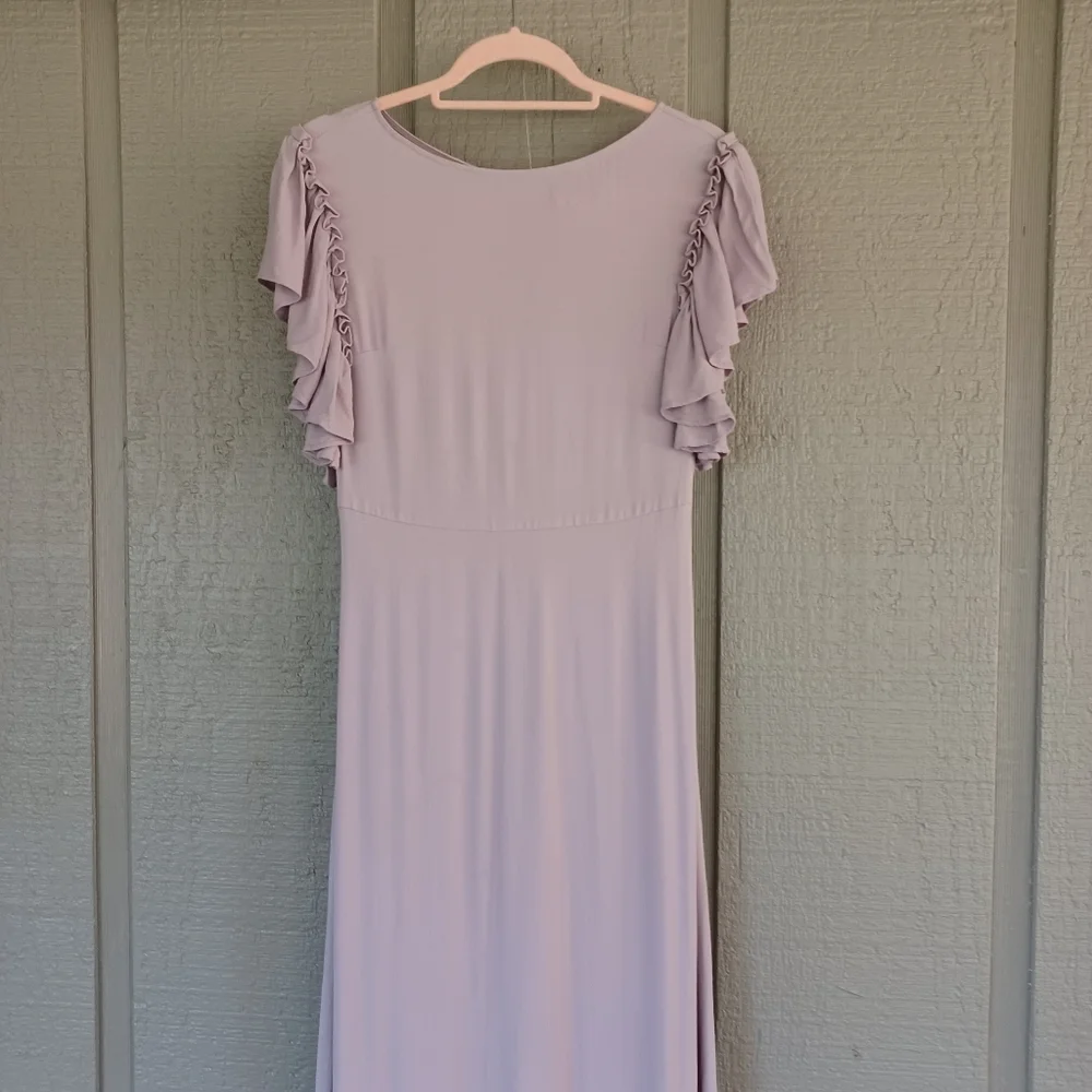 Kate Spade Pleat Trim Crepe Midi Dress Size 0 Wedding Guest Feminine Viscose